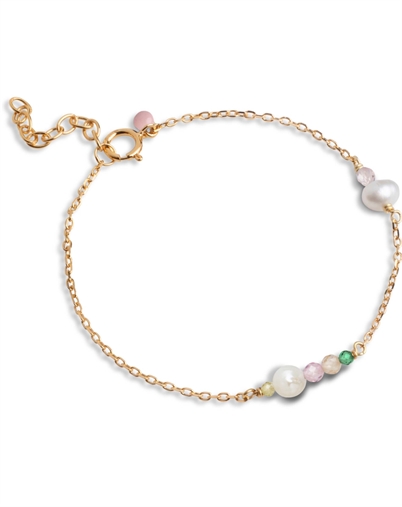 Enamel Copenhagen - Sofia Armbånd - Light Pink Guldfarvet